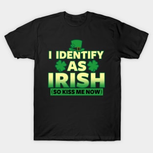 Saint Patrick's Day Funny Kiss Me I'm Irish Meme T-Shirt